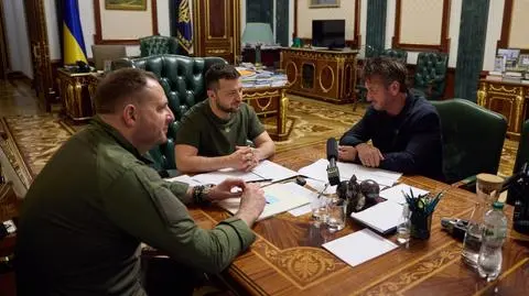Sean Penn znów w Kijowie. Przyjął go Wołodymyr Zełenski