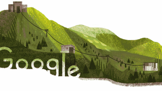 Google Doodle w Polsce - 80 lat kolejki na Kasprowu Wierch