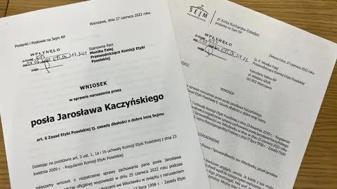 Wnioski w sprawie Jarosława Kaczyńskiego skierowane do komisji etyki poselskiej