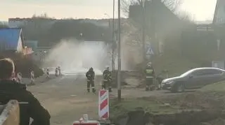 Sianów. Podczas prac uszkodzono gazociąg