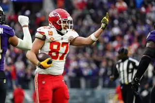 Travis Kelce na meczu Kansas City Chiefs