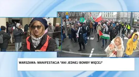 Demonstracja propalestyńska w Warszawie