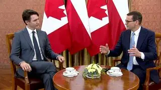 Justin Trudeau oraz Mateusz Morawiecki