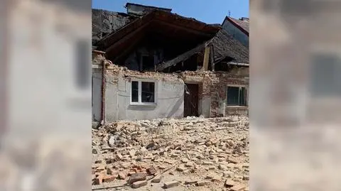 Zawalony budynek w Sierpcu