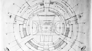 Rzut poziomy Sali Sportowo-Widowiskowej Arena zbudowanej według projektu arch
