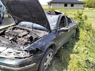 Ani kierowcy, ani pasażerce nic się nie stało 