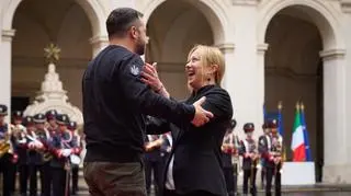 Wołodymyr Zełenski i Georgia Meloni w Rzymie