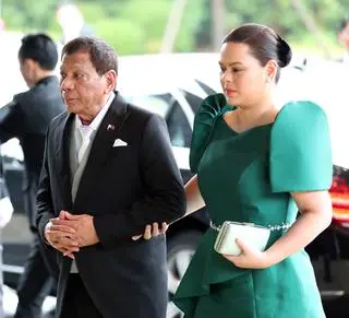 Rodrigo Duterte z córką Sarą Duterte-Carpio 