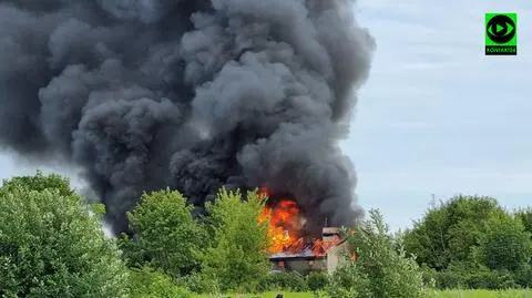 Pożar pustostanu na warszawskim Ursusie