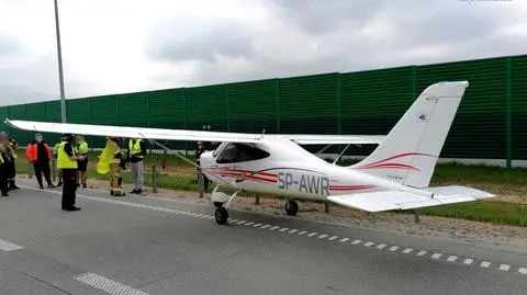 Awionetka wylądowała na autostradzie A1