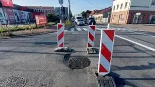 Utrudnienia na DK 45 w Wieluniu