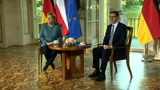 Angela Merkel i Mateusz Morawiecki