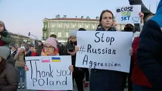 Manifestacja wsparcia dla Ukrainy w Częstochowie