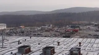 Na terenie starej fabryki trwały prace rozbiórkowe 
