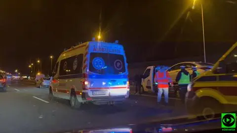 Zderzenie czterech pojazdów na autostradzie A2