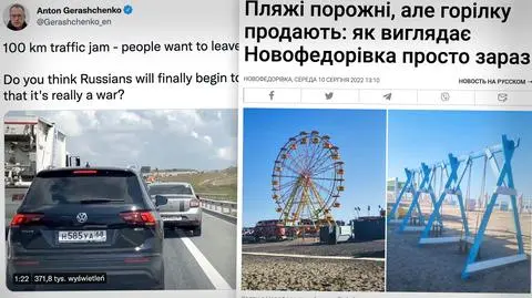 Media: Rosjanie opuszczają Krym po serii wybuchów. Puste plaże i wielokilometrowe korki   