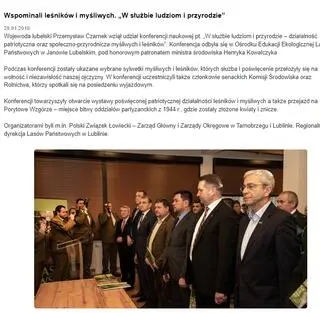 Czarnek na konferencji myśliwych i leśników
