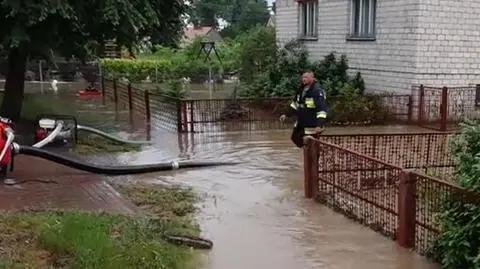 Skutki opadów deszczu w Prabutach