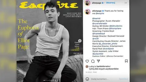 Elliot Page na okładce "Esquire"