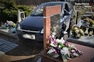 Wjechał na cmentarz, zniszczył 20 nagrobków