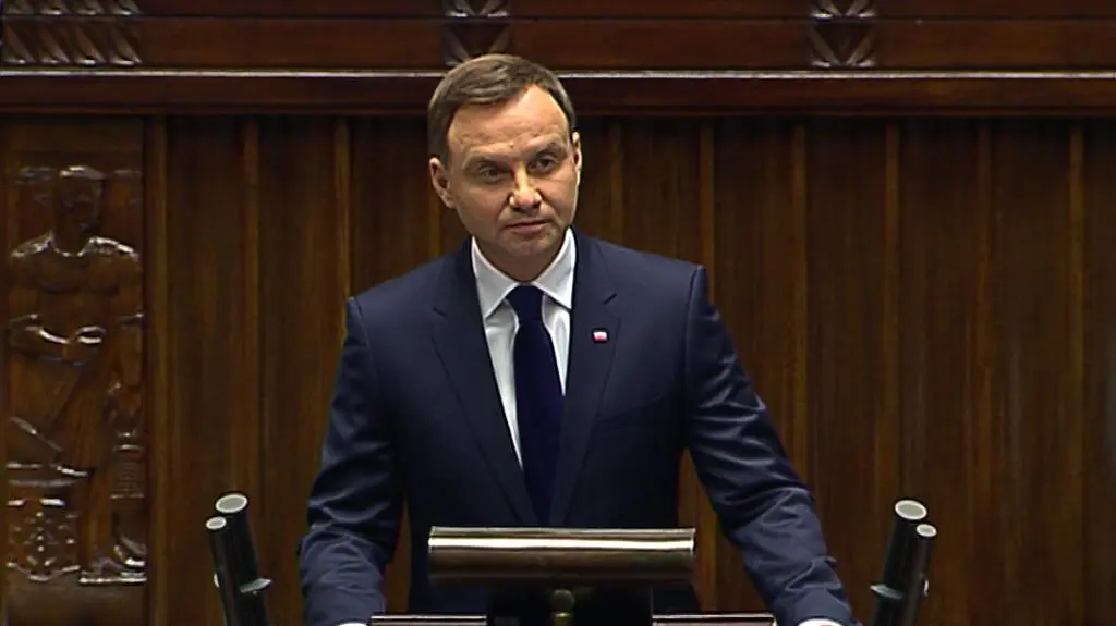 Początek orędzia prezydenta Andrzeja Dudy