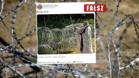 "Święty drut" kolczasty na granicy? Sprawdzamy popularne zdjęcie