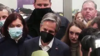 Antony Blinken odwiedził centrum recepcyjne na Podkarpaciu