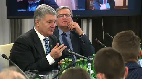 Petro Poroszenko podczas debaty w Senacie