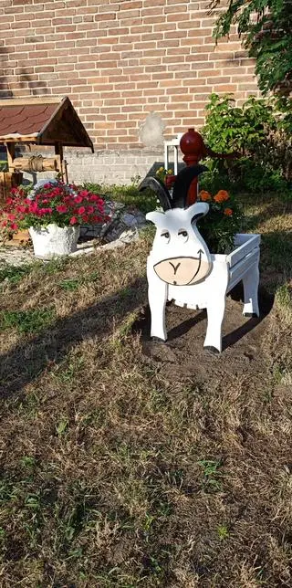 Na podwórku stoją też inne ozdoby