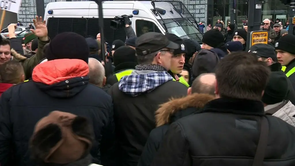 Mateusz Kijowski brał udział w manifestacji w Łodzi 