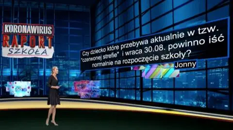 Czy dziecko które przebywa aktualnie w tzw. czerwonej strefie i wraca 30.08. powinno iść normalnie na rozpoczęcie szkoły?