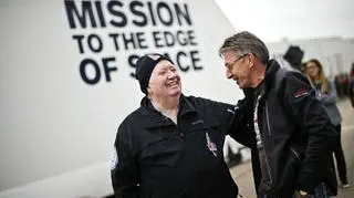 Joe Kittinger, zdobywca poprzedniego rekordu świata z 1960 roku i Klaus Hammerle