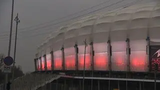 Stadion przy Bułgarskiej podświetlono na biało-czerwono