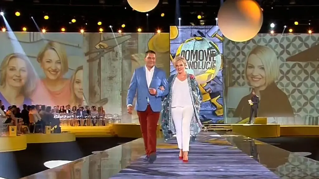 Dorota Szelągowska prowadząca program Domowe rewolucje i stolarz Darek