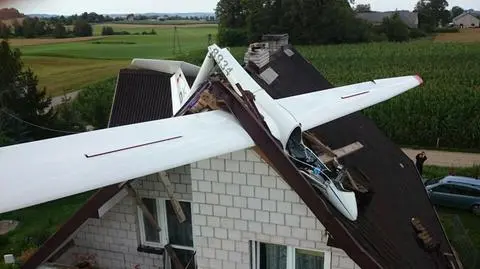 Rannego pilota przetransportowano helikopterem do szpitala w Suwałkach