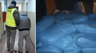 W samochodzie było kilkadziesiąt worków z tytoniem