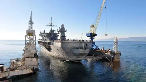 USS Mount Whitney stoi w chorwackiej stoczni