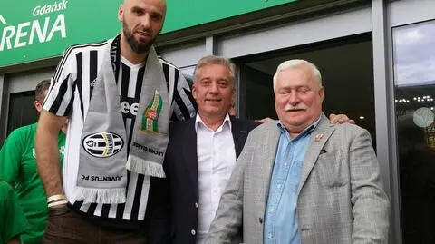 Gortat i Wałęsa kibicowali Lechii