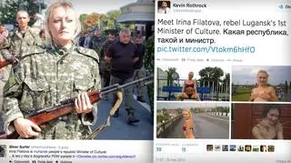 Minister kultury Ługańskiej Republiki Ludowej umie pozować nie tylko z karabinem