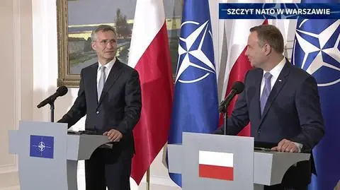 Andrzej Duda i sekretarz generalnym Sojuszu, Jens Stoltenberg