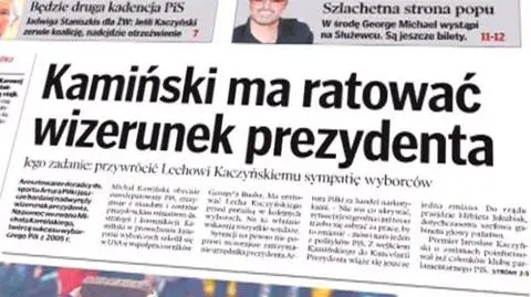 Kamiński na ratunek prezydentowi?
