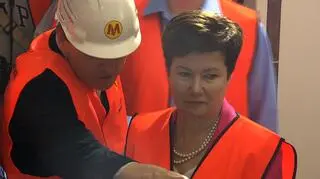 Hanna Gronkiewicz-Waltz na budowie II linii metra