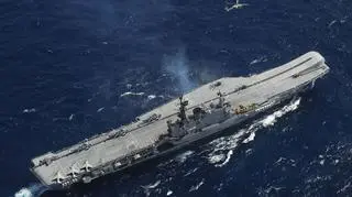 INS Viraat jeszcze w lutym przewodził pokazom morskim