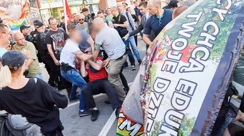 Przeciwnicy marszu próbowali zablokować demonstrację