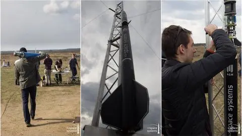 Studenci przeprowadzili testy rakiety na poligonie