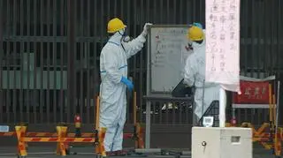 Robotnicy usuwający skutki katastrofy w Fukushimie