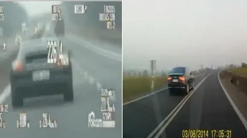 Pędził 226 km/h, wyprzedzał na zakręcie. 
1000 zł mandatu i 10 punktów karnych