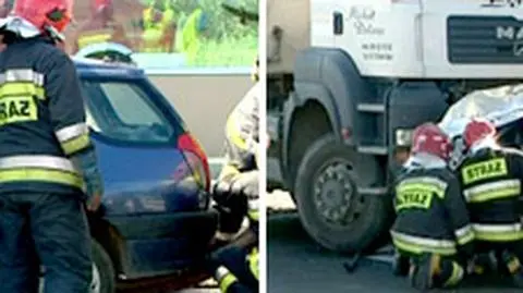 Wbił się w ciężarówkę. Zginął na miejscu