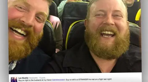 Szkocki fotograf zobaczył w samolocie sobowtóra