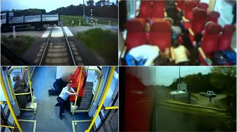Całe zdarzenie nagrały kamery monitoringu w pociągu